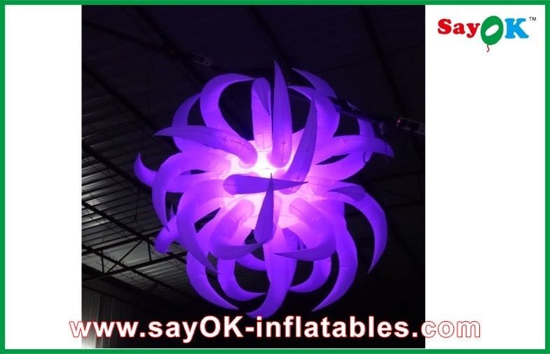 White Inflatable Lighting Decoration Inflatable Flower For New Year Decoration
