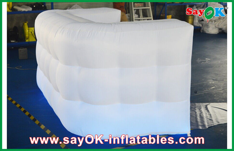 3m Fence White Inflatable LED Wall Inflatable Lighting Decoration Oxford Cloth