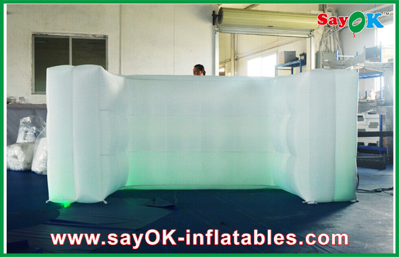 3m Fence White Inflatable LED Wall Inflatable Lighting Decoration Oxford Cloth