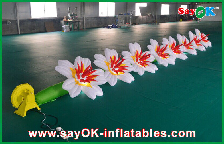 Pretty Inflatable Lighting Decoration / Inflatable Led Flower Chain For Wedding Party