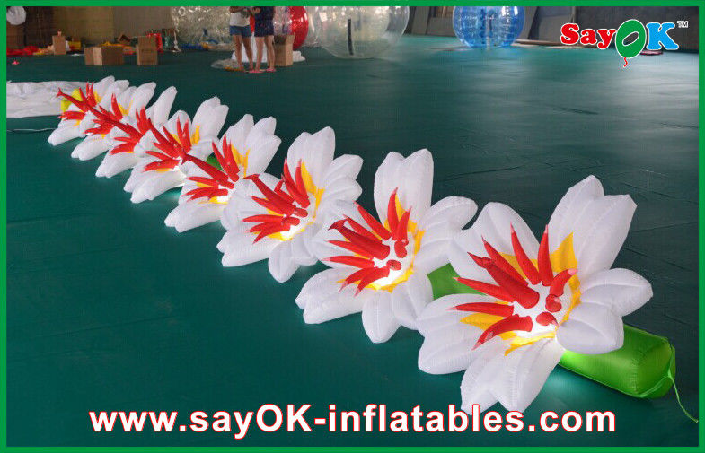 Pretty Inflatable Lighting Decoration / Inflatable Led Flower Chain For Wedding Party