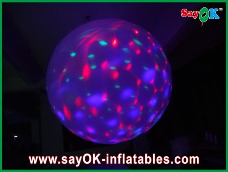 Multi Color Inflatable Lighting Decoration Inflatable Ball With Led Lights , Purple