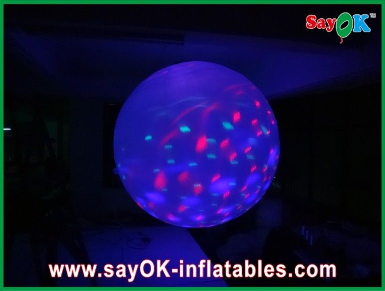 Multi Color Inflatable Lighting Decoration Inflatable Ball With Led Lights , Purple