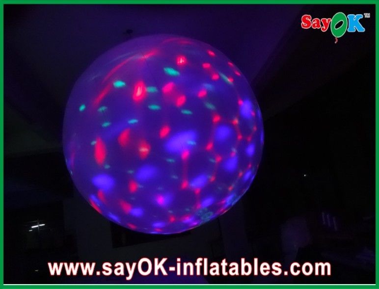 Multi Color Inflatable Lighting Decoration Inflatable Ball With Led Lights , Purple