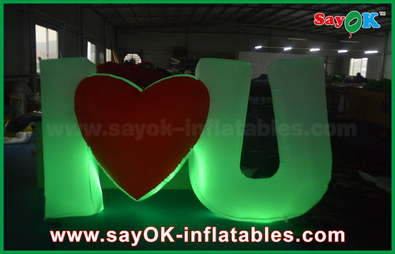 Proposal Led Inflatable Lighting Letter LOVE Party Decoration with 16 Different Color