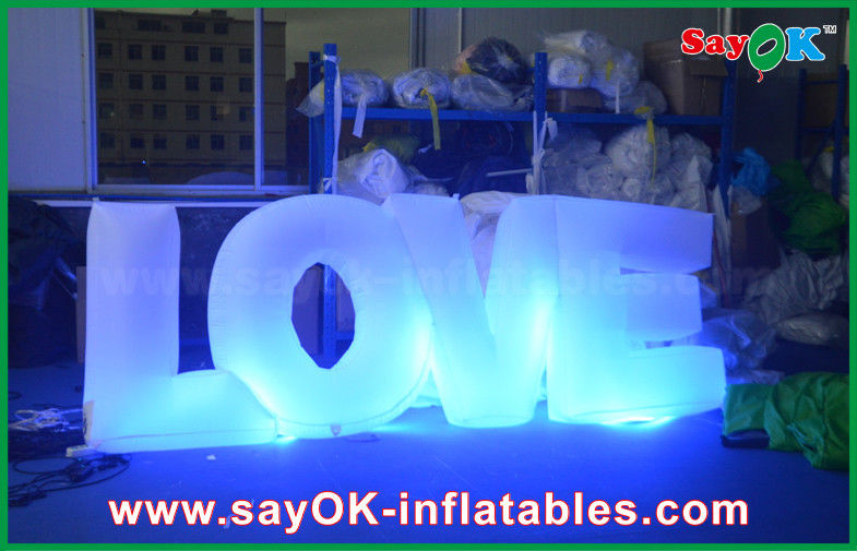Proposal Led Inflatable Lighting Letter LOVE Party Decoration with 16 Different Color