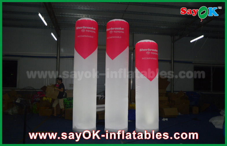 Stage Bar Inflatable Lighting Decoration Pillar With Logo Printed Remote Control