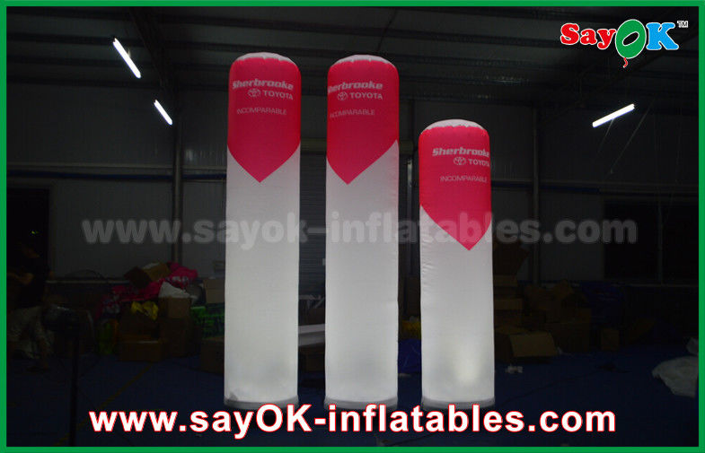 Stage Bar Inflatable Lighting Decoration Pillar With Logo Printed Remote Control