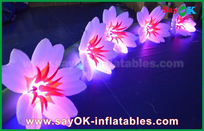 5m Long Nylon Inflatable Flower Chain Inflatable Light Decoration For Wedding