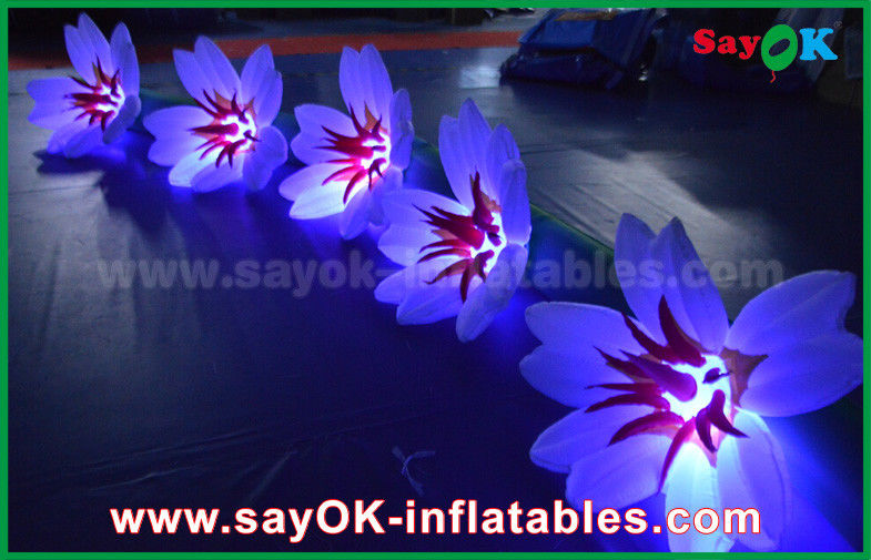 5m Long Nylon Inflatable Flower Chain Inflatable Light Decoration For Wedding