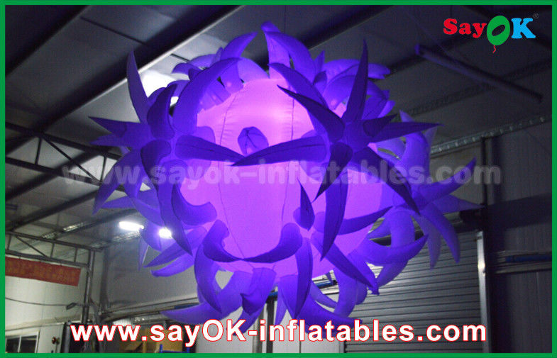 190t Oxford Cloth Diameter 1.5m Inflatable Lighting Decoration With Led Balloon