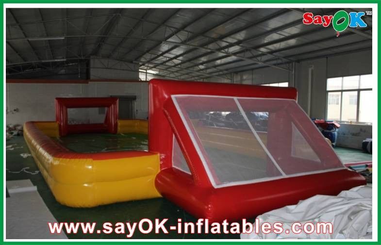 Outdoor Custom 12 x 2 x 6m Inflatable Soccer Field / Football Pitch With Air Pump