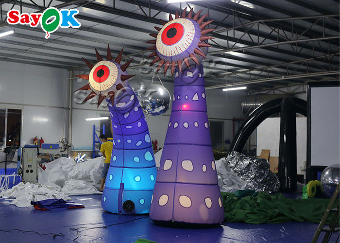190T 4m Inflatable Lighting Decoration LED Eyes Flower