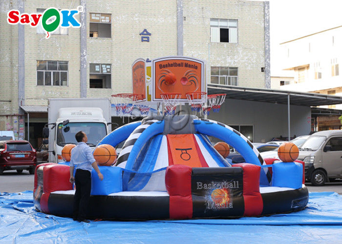 Giant Outdoor Inflatable Basketball Hoop Shooting Game Customized Logo