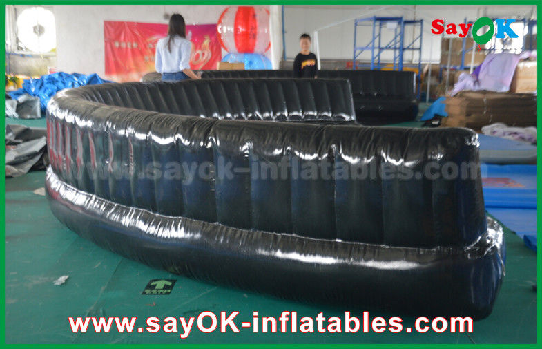 Eco-friendly Custom Inflatable Products 6 - 10m Black Hermetically Sealed 0.6mm PVC Inflatable Sofa
