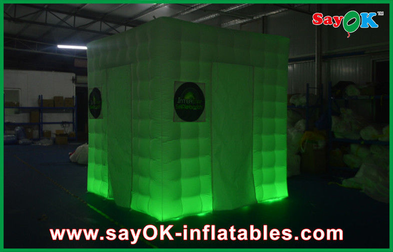 Photo Booth Decorations Cube Inflatable Wedding Photo Booth Curtains Print For Business