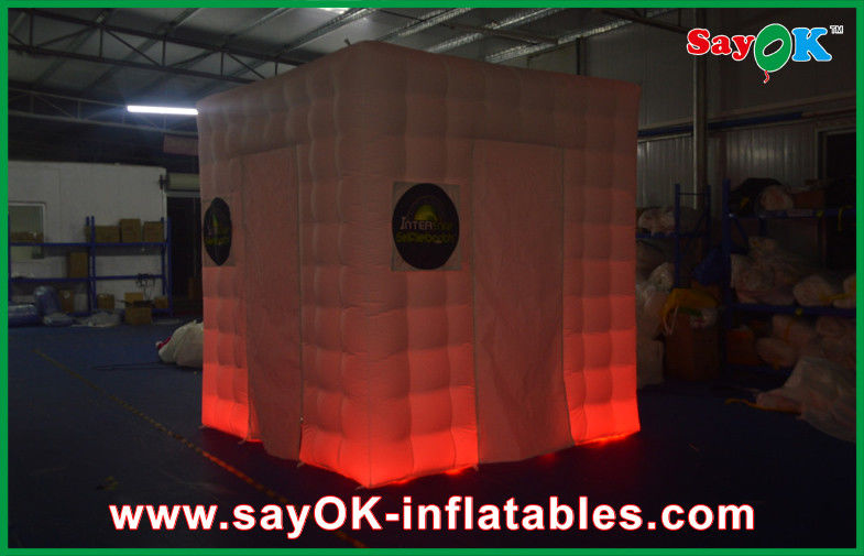 Photo Booth Decorations Cube Inflatable Wedding Photo Booth Curtains Print For Business