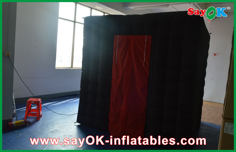 Small Photo Booth Black Inflatable Photo Booth 2.5mx2.5mx2.5m Photobooth For Photo