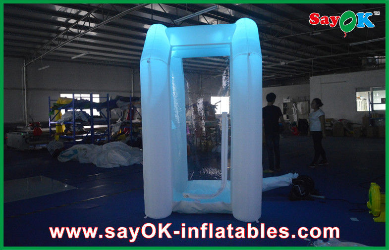 Inflatable Party Decorations Durable Wedding White Inflatable Money Booth With Led Lights