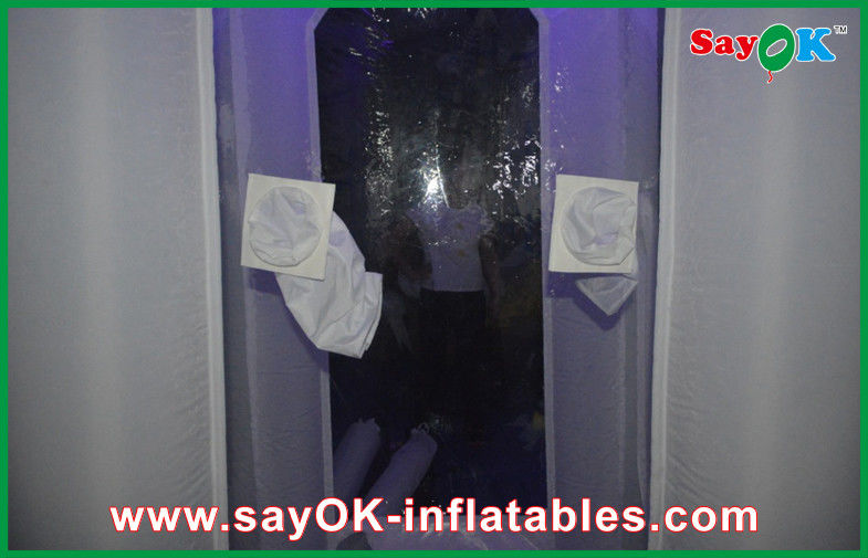 Inflatable Party Decorations Durable Wedding White Inflatable Money Booth With Led Lights