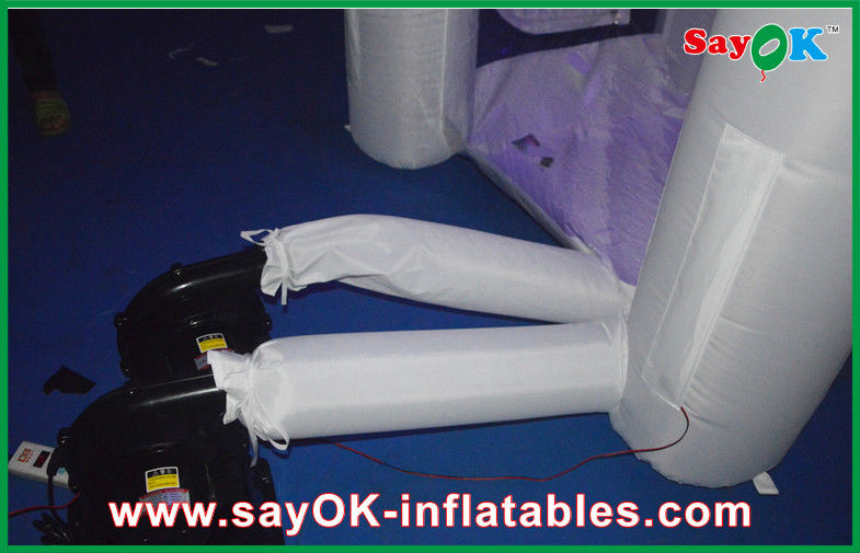 Inflatable Party Decorations Durable Wedding White Inflatable Money Booth With Led Lights