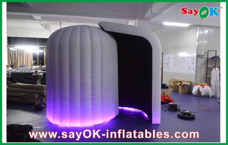 Photo Booth Wedding Props Round Inflatable Mobile Photobooth Black Inside With 16 Led Lighting Colors