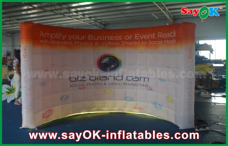 Event Booth Displays 3 X 1.5 X 2.3 M Led Wall Inflatable Photobooth With Printing