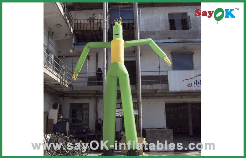 Dancing Air Guy Green Dancing Man Balloon Inflatable Wacky Tube Man For Advertisement