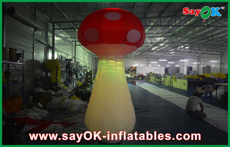 Cute Inflatable Easter Decorations Mushroom With Ground Blower