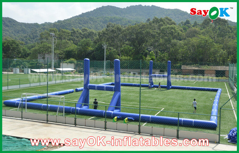 Football Inflatable Games Giant Outside PVC Tarpaulin Inflatable Soccer / Football Field Court CE Standard
