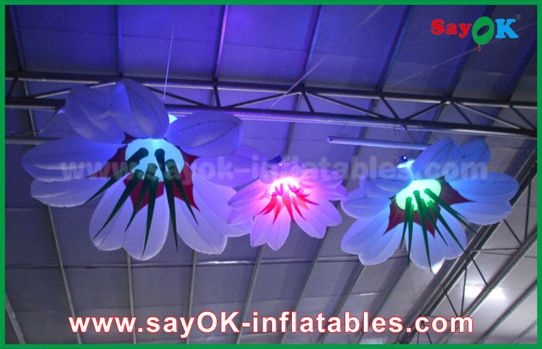 1m Dia Inflatable Hanging Lily Flower With RGB Lighting Decoration