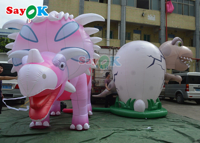 Inflatable Advertising Characters 4m Inflatable Giant Dinosaur For Festive Decoration Wind Resistance