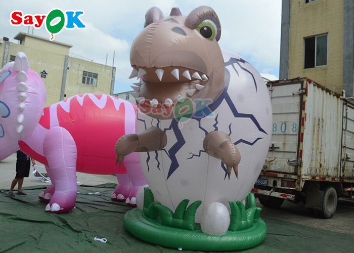 Inflatable Advertising Characters 4m Inflatable Giant Dinosaur For Festive Decoration Wind Resistance