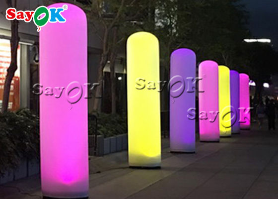 Illuminazione a LED bianca personalizzata Pilastro modello gonfiabile per decorazione