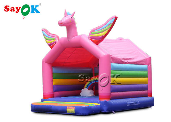 5x4mH Principessa Unicorno Arco-Verde Inflatabile Castello da rimbalzo per bambini