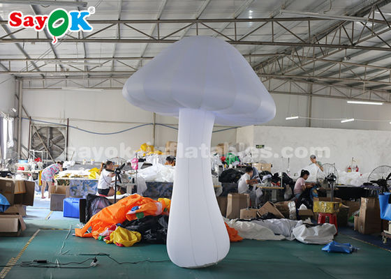 Tessuto di nylon 3 metri funghi gonfiabili bianchi per la decorazione del palco
