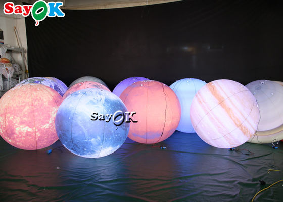 LED Immenso appeso illuminazione gonfiabile Decorazione otto pianeti materiale in PVC