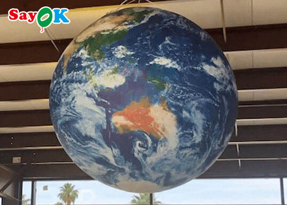Decorazione dell'evento Nove pianeti Terra gonfiabile con luce a LED Pallone planetario