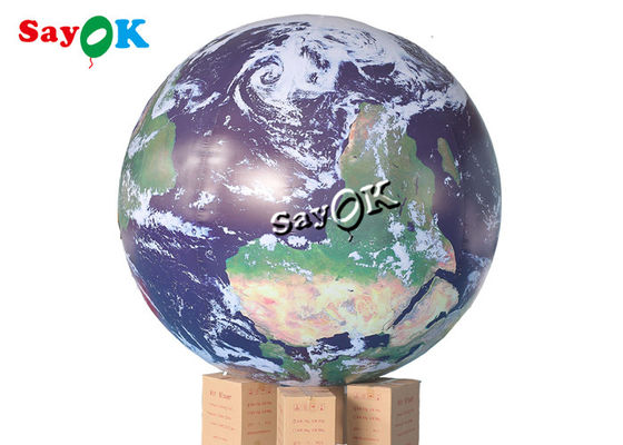 Modello di globo di terra gonfiabile gigante da 2 metri con illuminazione a led