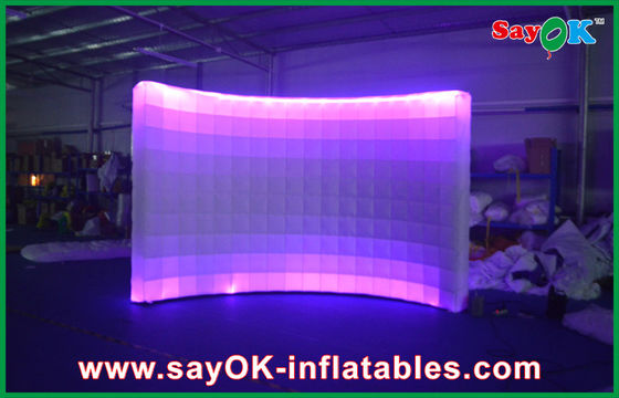 Parete all'aperto gonfiabile della bava di vento della foto dello studio di affari della foto della tenda gonfiabile della cabina con il LED