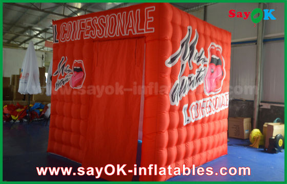 Tenda d'accensione gonfiabile della cabina della foto del partito della tenda della decorazione rossa su ordinazione gonfiabile di evento per affitto