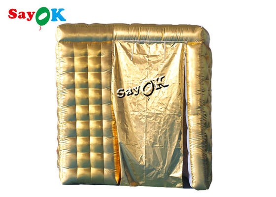 Contesto gonfiabile della cabina della foto del partito delle decorazioni 2.4m 8ft dell'oro dell'arco gonfiabile di colore con l'aeratore interno