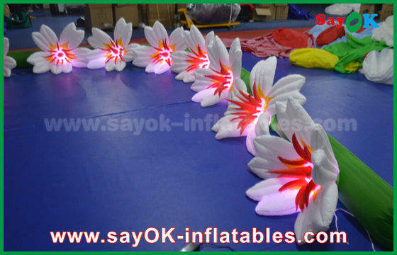 8m lunghi di nylon illuminazione gonfiabile Decorazione fiori di giglio Chai per il matrimonio