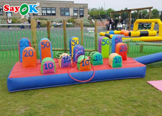 Gioco gonfiabile interessante Ring Toss Games Photo Printing gonfiabile umano di trambusto dei giochi gonfiabili all'aperto