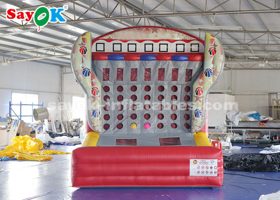 I giochi gonfiabili di sport dei giochi all'aperto 0.4mm della tela cerata gonfiabile del PVC collegano quattro 4 in un gioco di pallacanestro di fila