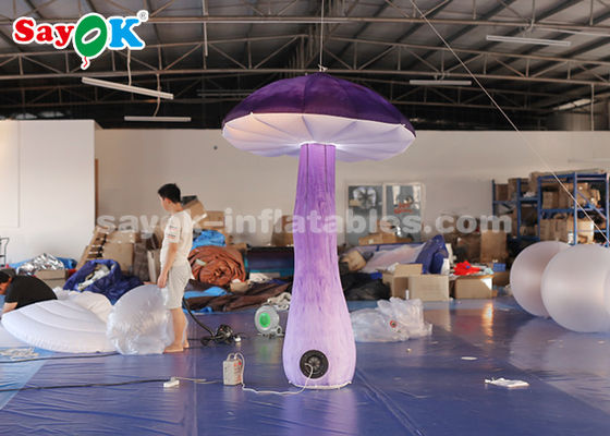 Incredibile 2,5m di illuminazione gonfiabile decorazione di funghi appesi con soffiatore
