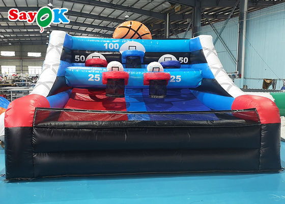 Tabella gonfiabile della fucilazione di esplosione del gioco di pallacanestro dei bambini dei giochi di sport della tela cerata gonfiabile del gioco di pallacanestro 4x4x3mH