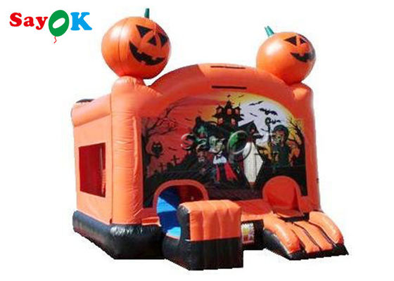 Halloween Pumpkin Inflatabile Bounce House Stampa a seta