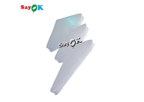 2m 6.6ft White Led Inflatable Lightning Modello Per Pub Music Event Decorazione