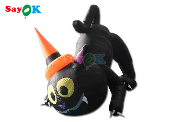 Modello di animali di Halloween cartoni animati Gatto nero gonfiabile Decorazione di cortile di Halloween